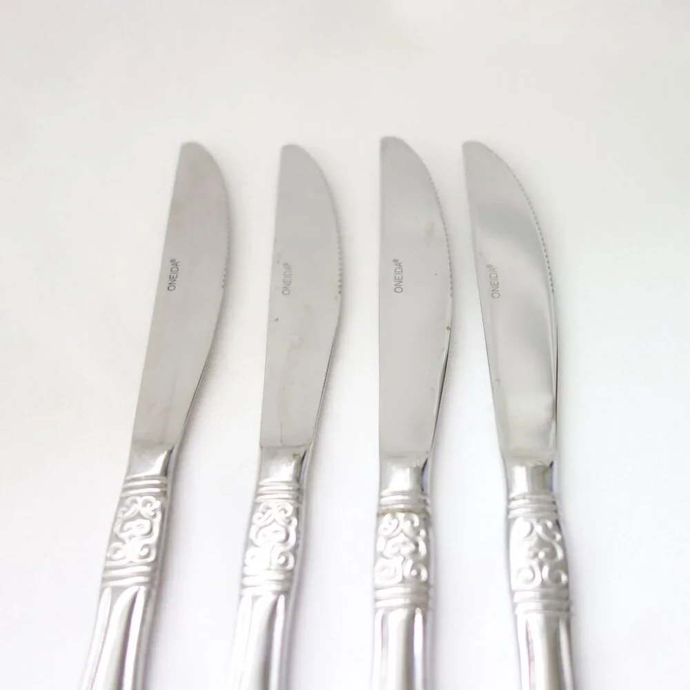 Oneida Vista Stainless 18/0 Flatware‎ 4 Dinner Knives